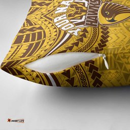 Personalized Hawthorn Hawks Pillow Cover Polynesian Tribal Pattern Heritage Football TS04