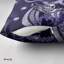 Maori Romantic Valentine Pillow Cover The Hongi Kiss Purple Galaxy DT05