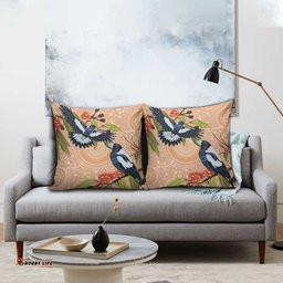 Magpies On Eucalyptus Australia Aboriginal Pillow Cover LT7