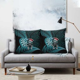 New Zealand Darts Christmas Pillow Cover Maori Fern Merry Dartsmas LT14