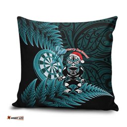 New Zealand Darts Christmas Pillow Cover Maori Fern Merry Dartsmas LT14