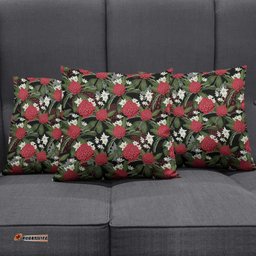 Australia Waratah Flannel Flower Pillow Cover Aussie Native Flowers Seamless Stylized LT14