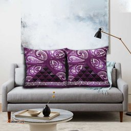 Matariki New Zealand Pillow Cover NZ Niho Taniwha Maori New Year Purple Galaxy LT14