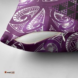 Matariki New Zealand Pillow Cover NZ Niho Taniwha Maori New Year Purple Galaxy LT14