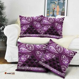 Matariki New Zealand Pillow Cover NZ Niho Taniwha Maori New Year Purple Galaxy LT14