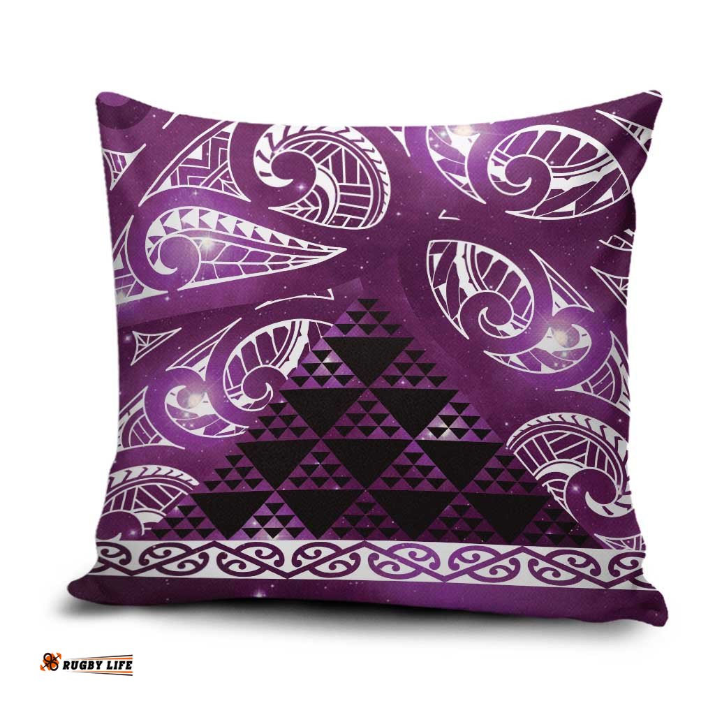 Matariki New Zealand Pillow Cover NZ Niho Taniwha Maori New Year Purple Galaxy LT14