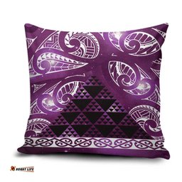 Matariki New Zealand Pillow Cover NZ Niho Taniwha Maori New Year Purple Galaxy LT14