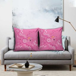 Pink Ribbon Australia Pillow Cover Breast Cancer Awareness Aboriginal Cacatua leadbeateri LT14