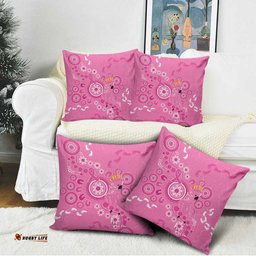 Pink Ribbon Australia Pillow Cover Breast Cancer Awareness Aboriginal Cacatua leadbeateri LT14