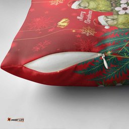 New Zealand Kakapo Christmas Pillow Cover Owl Parrot Santa Sliver Fern Manuka - Red LT14