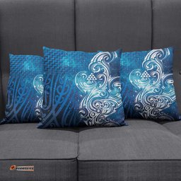 Matariki Galaxy Pillow Cover Maori Taniko Pattern LT9