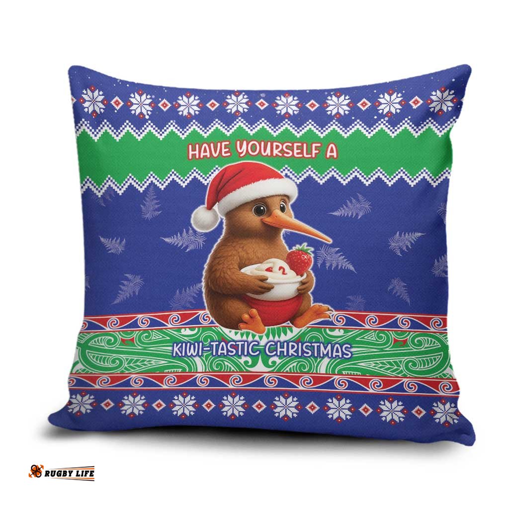 New Zealand Christmas Pillow Cover Have Yourself A Kiwi-tastic Christmas LT05