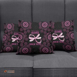 Personalized Pink Dragonfly Aboriginal of Hope Pillow Cover Australias Breast Cancer Awareness LT9