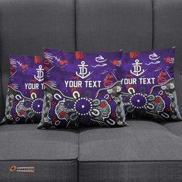Personalized Fremantle Dockers Pillow Cover Aboriginal Dot Painting Graffiti Style TS04