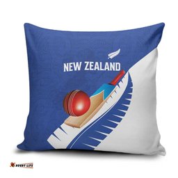 New Zealand Cricket Pillow Cover Kiwi Birds Haka Dance Blue Fern Sporty Style LT03