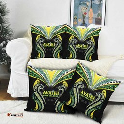 Rugby Cook Islands Avaiki Pillow Cover Black Kuki Airani Tribal Maori Inspired LT9