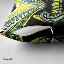 Rugby Cook Islands Avaiki Pillow Cover Black Kuki Airani Tribal Maori Inspired LT9