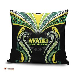 Rugby Cook Islands Avaiki Pillow Cover Black Kuki Airani Tribal Maori Inspired LT9