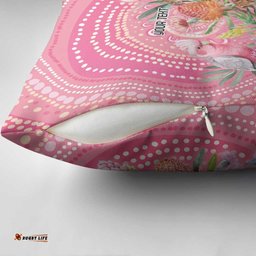 Personalized Pink Galah Aboriginal Dot Art Pillow Cover Australias Breast Cancer Awareness LT9