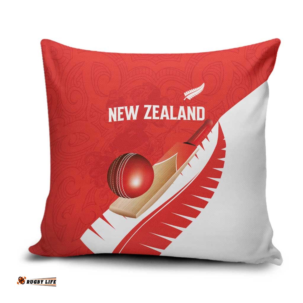 New Zealand Cricket Pillow Cover Kiwi Birds Haka Dance Red Fern Sporty Style LT03