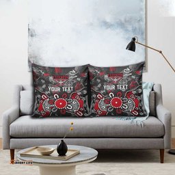 Personalized Essendon Bombers Pillow Cover Aboriginal Dot Painting Graffiti Style TS04