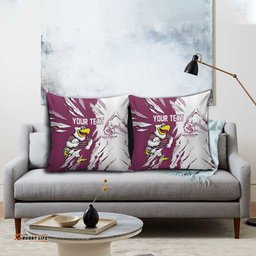 Personalized Manly Warringah Sea Eagles Pillow Cover Dynamic Lightning Mascot Rugby Australia TS04