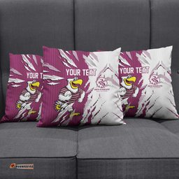Personalized Manly Warringah Sea Eagles Pillow Cover Dynamic Lightning Mascot Rugby Australia TS04