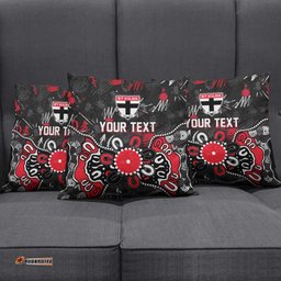 Personalized St Kilda Saints Pillow Cover Aboriginal Dot Painting Graffiti Style TS04