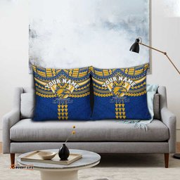 Personalized West Coast Eagles Pillow Cover Polynesian Tribal Pattern Heritage Football TS04