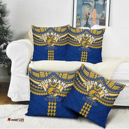 Personalized West Coast Eagles Pillow Cover Polynesian Tribal Pattern Heritage Football TS04
