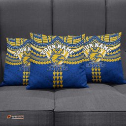 Personalized West Coast Eagles Pillow Cover Polynesian Tribal Pattern Heritage Football TS04