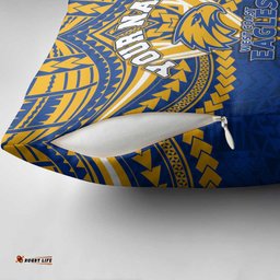 Personalized West Coast Eagles Pillow Cover Polynesian Tribal Pattern Heritage Football TS04
