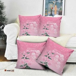 Personalised Pink Boronia of Hope Pillow Cover Australias Fight Against Breast Cancer LT9