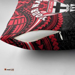 Personalized St Kilda Saints Pillow Cover Polynesian Tribal Pattern Heritage Football TS04