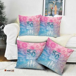 Australia NAIDOC Week 2026 50 Years Deadly Pillow Cover Celestial Glows LT7