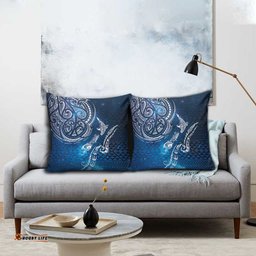 Matariki Galaxy Pillow Cover New Zealand Map Maori Pattern LT9