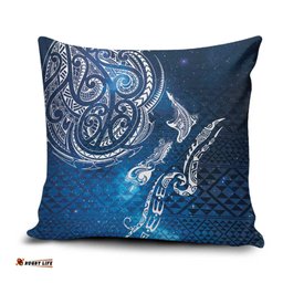 Matariki Galaxy Pillow Cover New Zealand Map Maori Pattern LT9