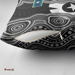 Torres Strait Islander Pillow Cover Flag Feather Headdress Indigenous Dotwork Tribal Art TS04