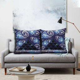 Matariki New Zealand Pillow Cover NZ Niho Taniwha Maori New Year Blue Galaxy LT14