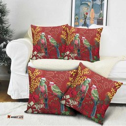 Merry Chrissie Australia King Parrots Pillow Cover Aboriginal Art LT7