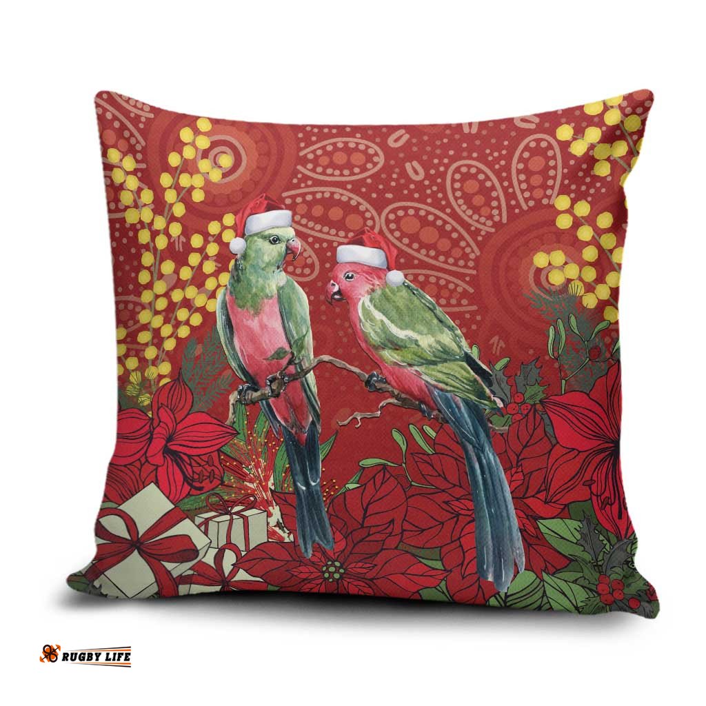 Merry Chrissie Australia King Parrots Pillow Cover Aboriginal Art LT7