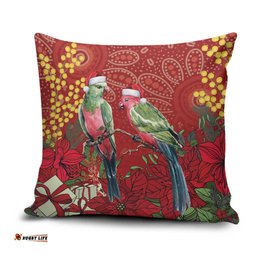 Merry Chrissie Australia King Parrots Pillow Cover Aboriginal Art LT7