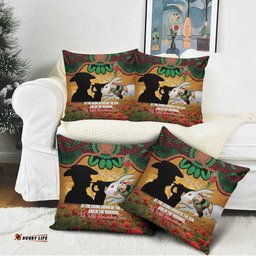 Personalised Rabbitohs Rugby ANZAC Day Pillow Cover Last Post Poppy We Will Remember Them LT14