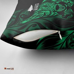 New Zealand Lawn Bowls Pillow Cover Green Maori Warrior Tribal Silver Fern LT9