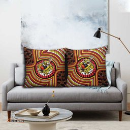 Richmond Football Club Pillow Cover Indigenous Monochrome Dot Art Mascot Style TS04
