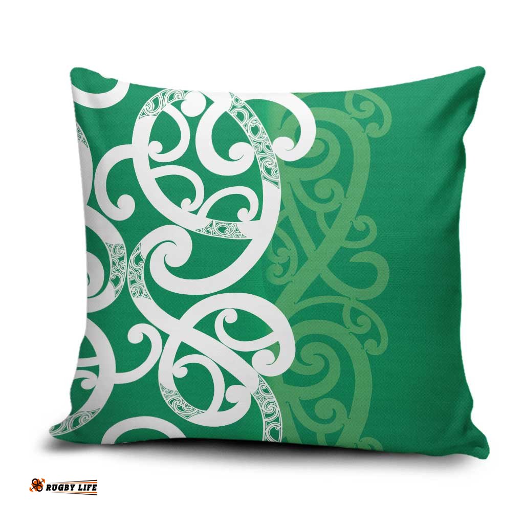 Pounamu Green Maori Pillow Cover Koru Kowhaiwhai LT7
