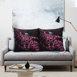New Zealand Lawn Bowls Pillow Cover Pink Maori Warrior Tribal Silver Fern LT9