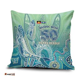 NAIDOC Week - 50 Years Deadly Torres Strait Pillow Cover Pastel Waves LT7