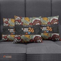 Personalised NAIDOC Deadly 50 Years Pillow Cover Minimalist Aboriginal Art LT9