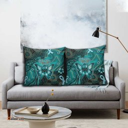 Ovarian Cancer Awareness Pillow Cover This Is What A Fighter Looks Like DT05